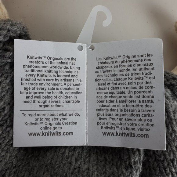 DeLux Knitwits Grey Viking Pilot Knit Hat - Picture 12 of 12